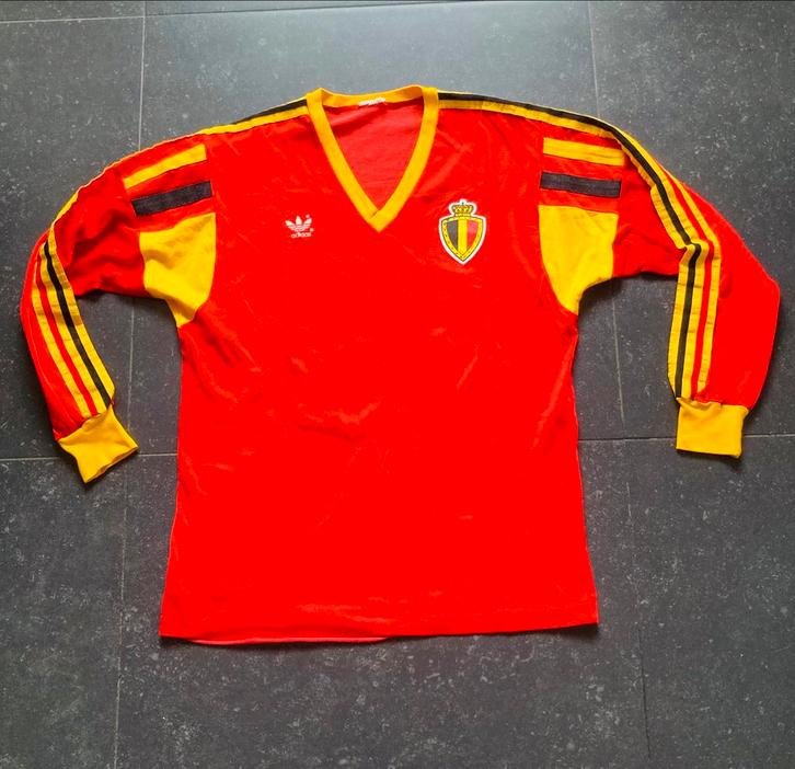 België/Rode Duivels voetbalshirt ‘80’s Adidas match issue, Verzamelen, Sportartikelen en Voetbal, Gebruikt, Shirt, Ophalen of Verzenden