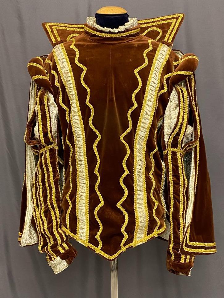 Bruin (retro) prinsenpak in nette staat, maat L/XL, Kleding | Heren, Carnavalskleding en Feestkleding, Zo goed als nieuw, Kleding