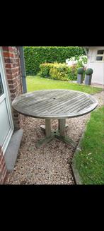 Houten tuintafel 130cm diameter, Tuin en Terras, Tuintafels, Ophalen, Gebruikt