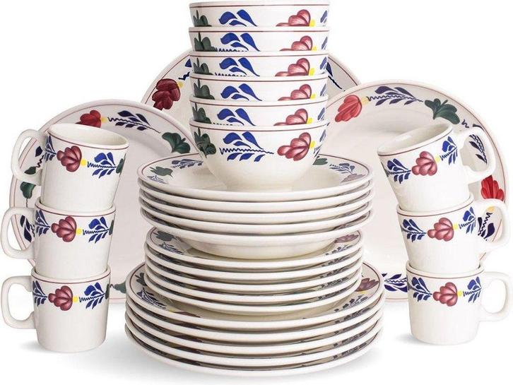 Boerenbont servies koop je tegen de beste prijs !, Huis en Inrichting, Keuken | Servies, Nieuw, Compleet servies, Boerenbont, Aardewerk