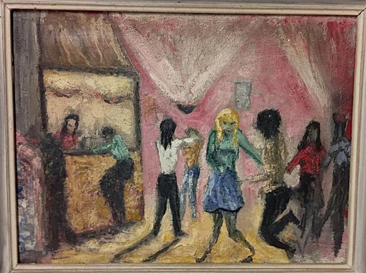 schilderij Hubert De Vries ?, Antiek en Kunst, Kunst | Schilderijen | Klassiek, Ophalen of Verzenden