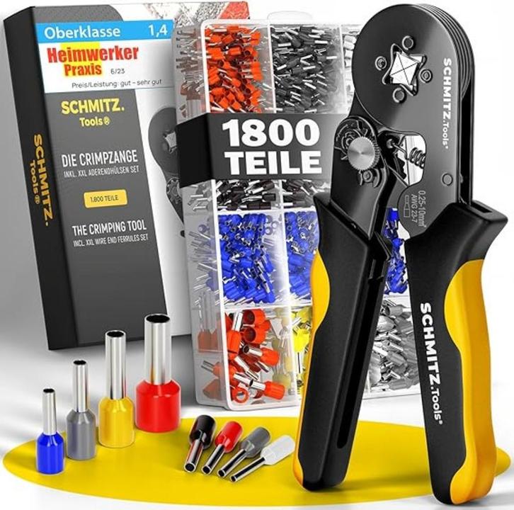 SCHMITZ.Tools 1800 stuks kabeleindhulzen krimptang, Doe-het-zelf en Bouw, Elektriciteit en Kabels, Nieuw, Overige typen, Verzenden