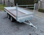 Aanhangwagen aluminium dubbelas 3m x 1m50 NIEUW, Ophalen, Nieuw