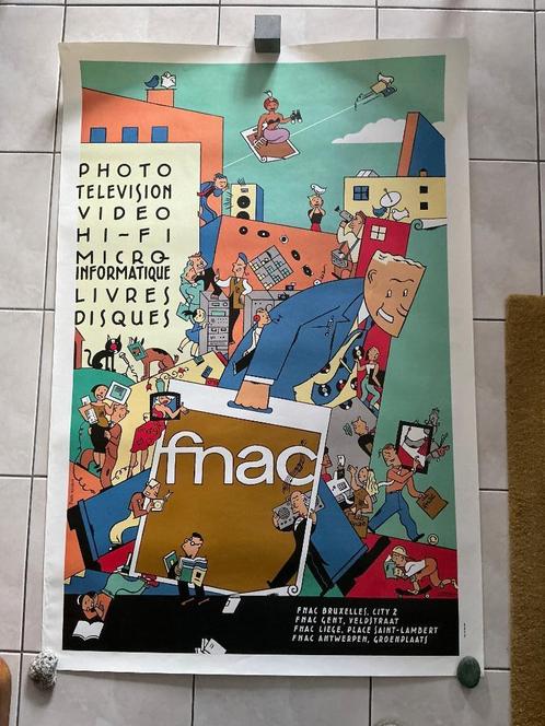 Fnac poster, Ever Meulen, 1989, tekst in FR., Verzamelen, Posters, Gebruikt, Reclame, Deurposter of groter, Rechthoekig Staand