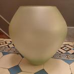 Grand vase en verre dépoli, Comme neuf, Jaune, Enlèvement, Moins de 50 cm