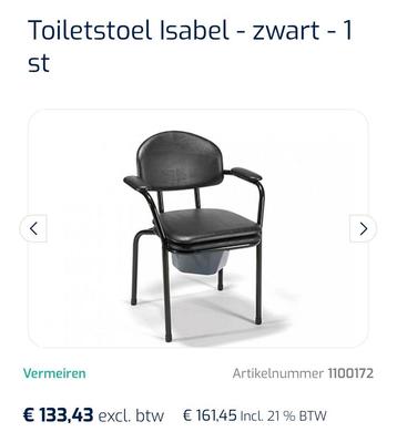 Toiletstoel Vermeiren ( als nieuw 2 weken gebruikt) beschikbaar voor biedingen