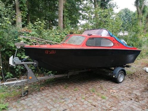 Shetland 5m20 boot met papieren en yamaha 50pk 4takt motor, Watersport en Boten, Buiten- en Binnenboordmotoren, Zo goed als nieuw