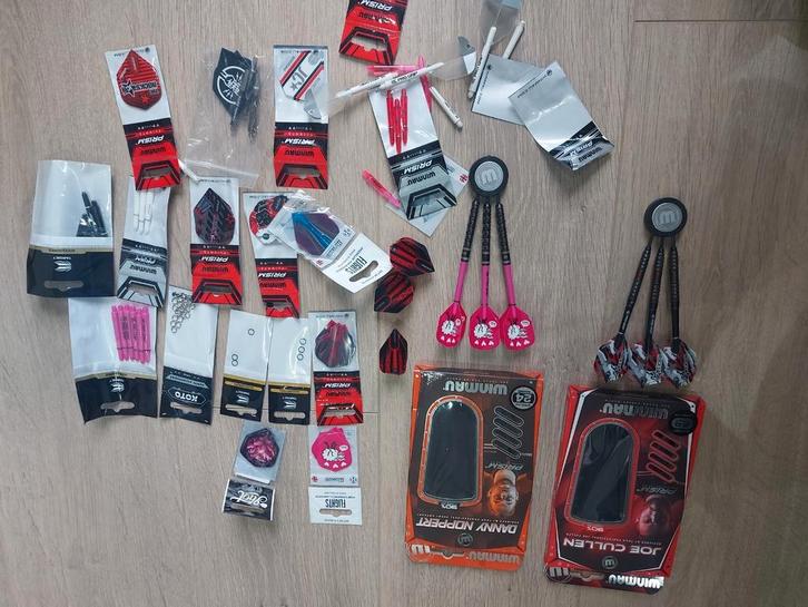 Complete dartsset : mat, blade 6, licht,  rand , accessoires, Sport en Fitness, Darts, Zo goed als nieuw, Ophalen