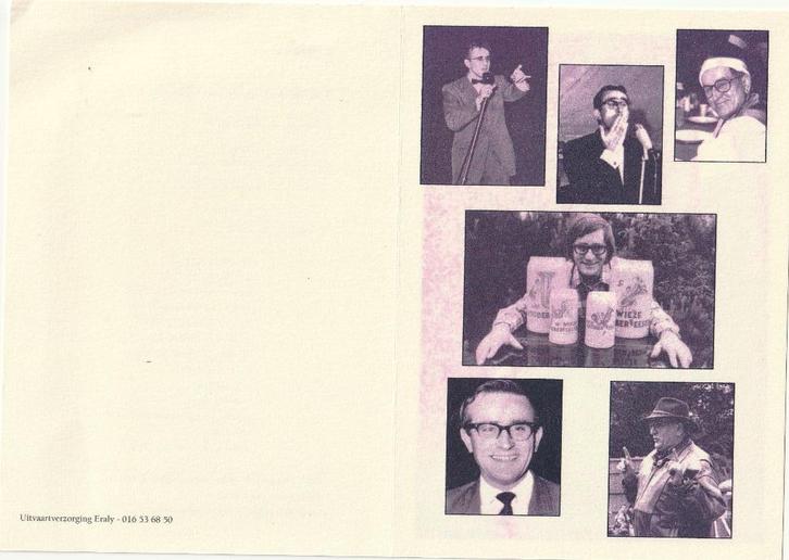 Animator presentator Gust Lancier  1932-2000, Collections, Images pieuses & Faire-part, Enlèvement ou Envoi