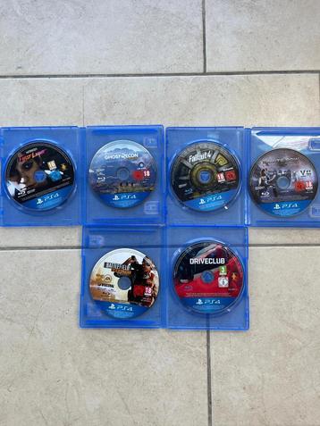 CD - 6 Playstation 4-games (PS4) - afzonderlijk of in een lo beschikbaar voor biedingen