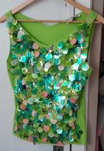 Prachtig stretch topje met pailletten large., Enlèvement ou Envoi, Comme neuf, Taille 42/44 (L)