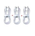3 Stuks USB-C Oplaad Kabel Voor Android Lang 1,00 meter Wit, Verzenden, Nieuw