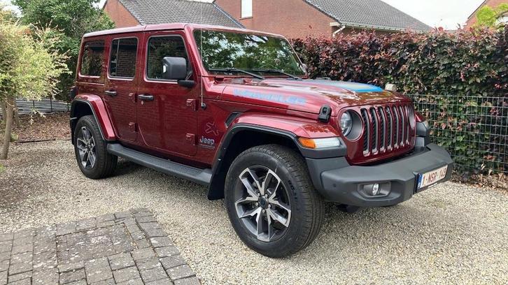 Jeep Wrangler Hybride unieke kleur btw voertuig, Auto's, Jeep, Particulier, Wrangler, 4x4, ABS, Achteruitrijcamera, Adaptieve lichten