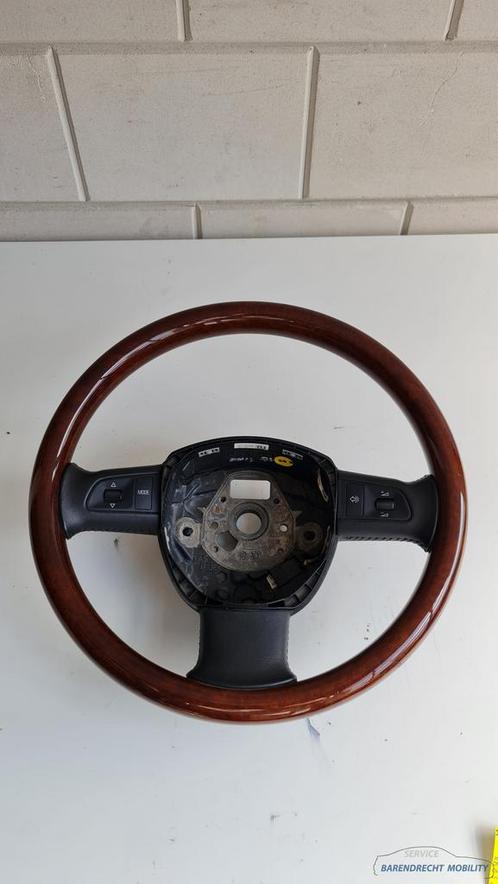 Audi A6 C6 stuur stuurwiel hout houten bruin stuurwielbedien, Auto-onderdelen, Interieur en Bekleding, Audi, Gebruikt, Ophalen of Verzenden