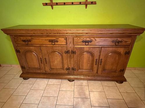 Salle à manger en chêne massif, Huis en Inrichting, Kasten | Dressoirs, Gebruikt, Met lade(s), Met deur(en), Eikenhout, Ophalen