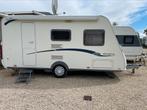 Mooie caravan+ mover,luifel,fietsenrek, automatische schotel, Caravans en Kamperen, Caravans, Treinzit, Bedrijf, Kachel, Tot en met 4