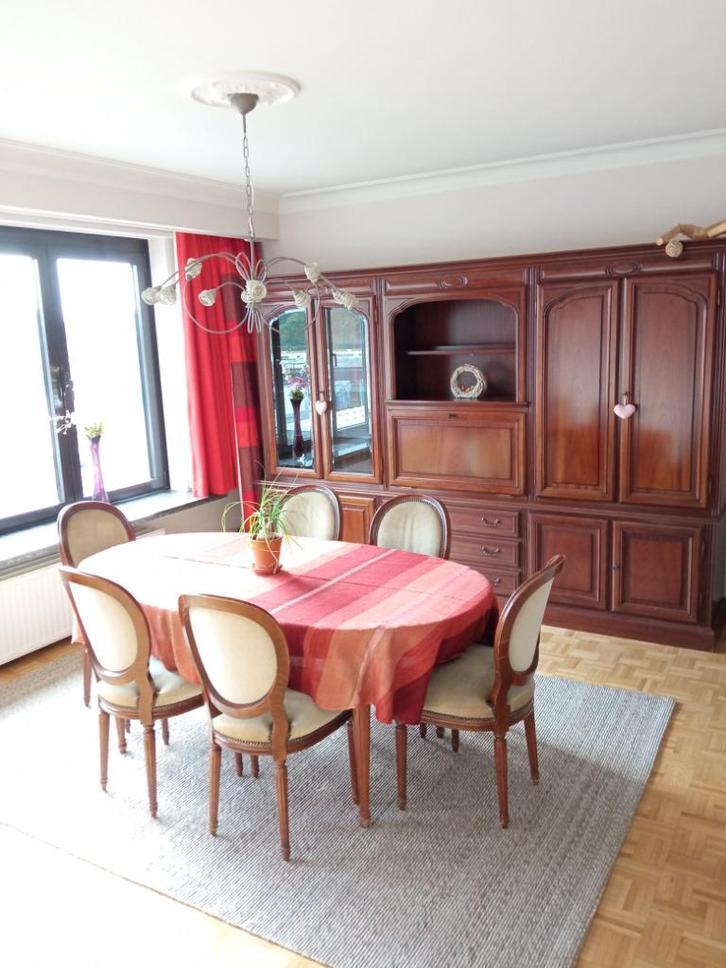 Volledige eetkamer in massief kerselaar - klassiek & elegant, Huis en Inrichting, Complete eetkamers, Gebruikt, 6 tot 8 stoelen