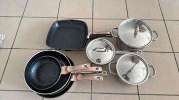 Assortiment potten en pannen beschikbaar voor biedingen
