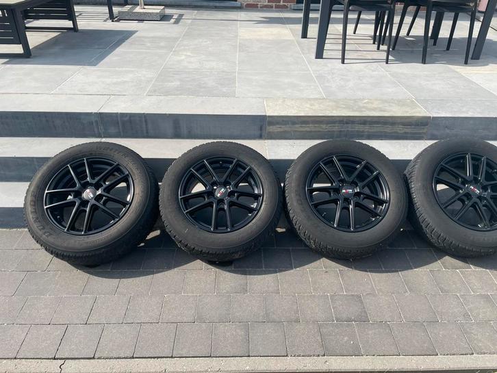 Velgen 5x112 15inch met winterbanden 195/65r15, Auto-onderdelen, Banden en Velgen, Band(en), Winterbanden, 15 inch, 195 mm, Ophalen