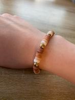 Clay beaded bracelet -brown/gold, Handtassen en Accessoires, Kindersieraden, Nieuw, Verzenden