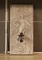 Vintage Wand Kaarshouder in Gips, Ophalen