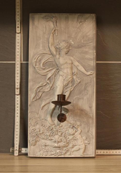 Vintage Wand Kaarshouder in Gips, Antiek en Kunst, Antiek | Woonaccessoires, Ophalen