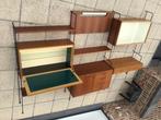 Vintage Omnia Wall Unit 1960s Modular System Teak, Ophalen of Verzenden, Gebruikt, Glas, Met deur(en)