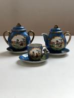 Old Japanese porcelain handpainted signed teacups & plates, Ophalen of Verzenden