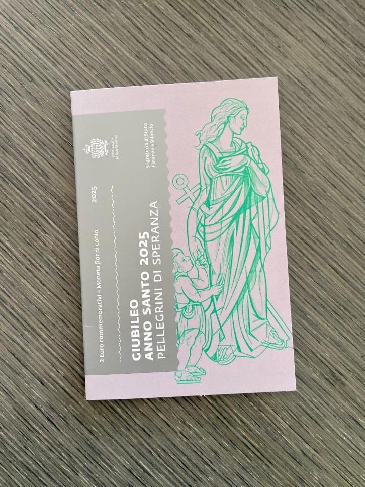 San Marino 2025 Herdenkingsmunt 2 Euro 'Het heilige jaar' BU, Postzegels en Munten, Munten | Europa | Euromunten, Setje, 2 euro