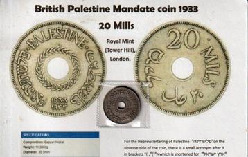 British Palestine Mandate 20 Mils munt 1933 beschikbaar voor biedingen