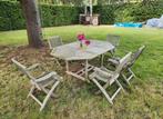 Teak high tea stansted tuinset compleet., Ophalen, Zo goed als nieuw, Tuinset, Hout