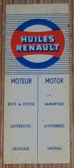 Vintage sticker Huiles Renault retro autocollant 60s 70s, Auto of Motor, Ophalen of Verzenden, Zo goed als nieuw
