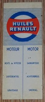 Vintage sticker Huiles Renault retro autocollant 60s 70s, Comme neuf, Voiture ou Moto, Enlèvement ou Envoi