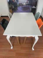 Witte tafel (vintage) met zo goed als nieuwe stoelen te koop, Ophalen, Zo goed als nieuw