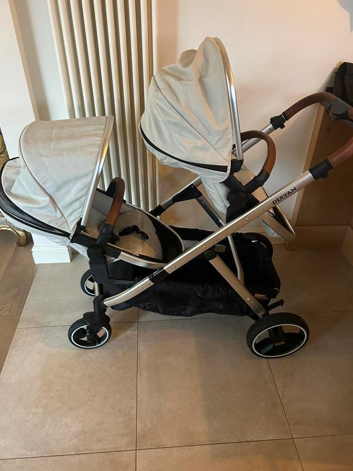 Dubbele buggy Deryan, Kinderen en Baby's, Kinderwagens en Combinaties, Zo goed als nieuw, Combiwagen, Overige merken, Duowagen