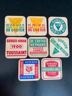 8 verschillende GUEUZE bierviltjes De Coster Toussaint, Ophalen of Verzenden, Gebruikt, Viltje(s)