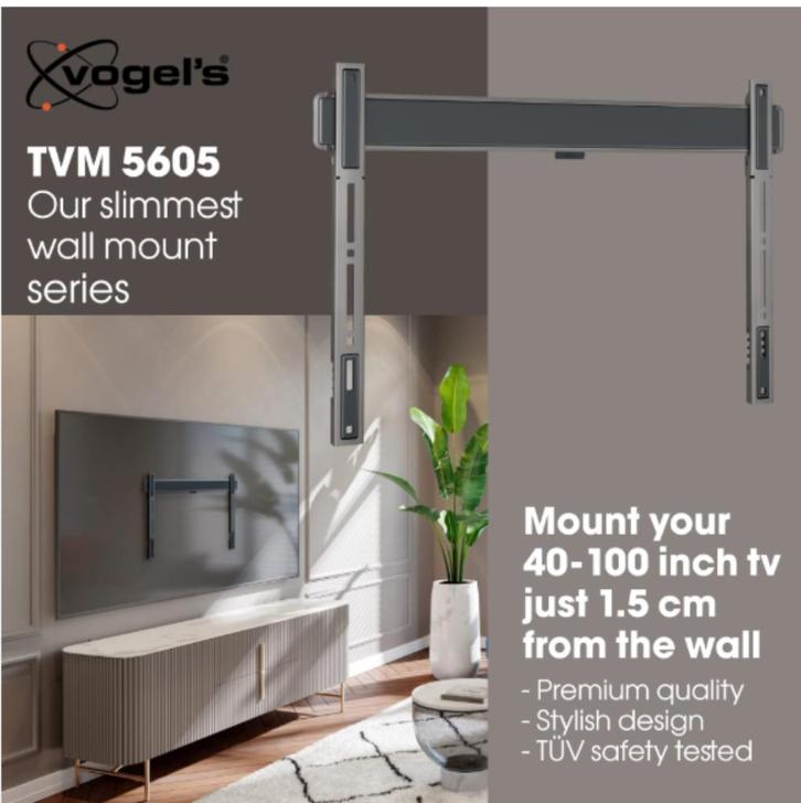 Vogel's ELITE TVM 5605 vaste tv-muurbeugel, Audio, Tv en Foto, Televisiebeugels, Nieuw, Ophalen