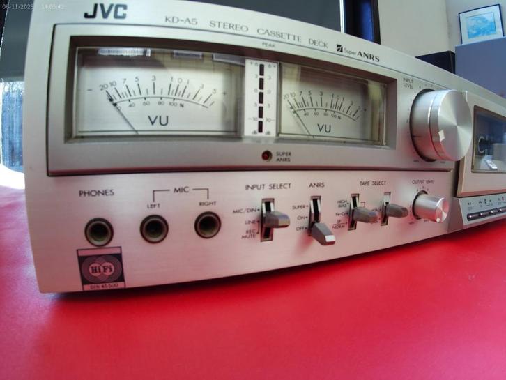 JVC stereo cassettedeck KD-A5 SUPER ANRS lees beschrijving!, Audio, Tv en Foto, Cassettedecks, Enkel, JVC, Tape counter, Ophalen