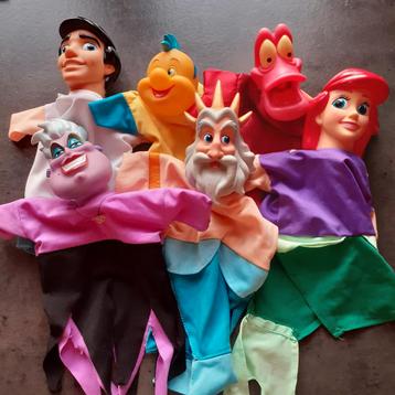 Kleine zeemeermin handpoppen poppenkastpoppen Disney  beschikbaar voor biedingen