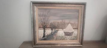 Oud schilderij van P. De Ruyssther beschikbaar voor biedingen