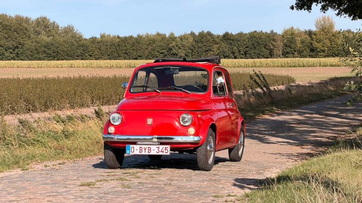 Fiat 500L in zeer goede staat - geen roest - 1969, Auto's, Fiat, Particulier, Benzine, Handgeschakeld, Rood, Zwart, Achterwielaandrijving