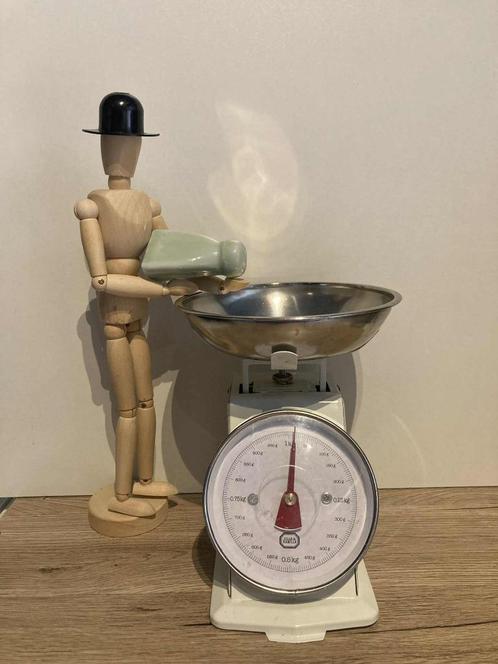 Kleine vintage keukenweegschaal, Antiek en Kunst, Antiek | Gereedschap en Instrumenten, Ophalen of Verzenden