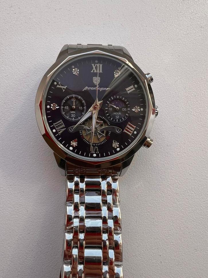 Montre chronographe POEDAGAR homme – neuve avec boîte, Handtassen en Accessoires, Horloges | Heren, Nieuw, Polshorloge, Overige merken