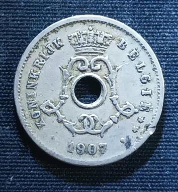 5 cent 1907 VL - Leopold II beschikbaar voor biedingen