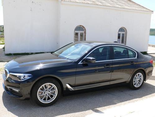 BMW 520d - 4-deurs - zwarte metaalkleur, zwart lederen inter, Auto's, BMW, Particulier, 5 Reeks, ABS, Airbags, Airconditioning