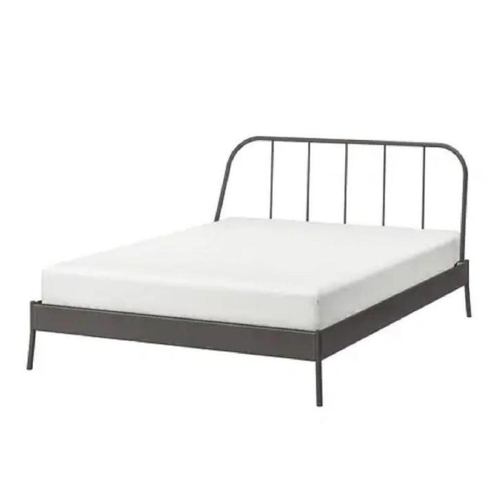 Bed 1m40 Ikea kopardal, Maison & Meubles, Chambre à coucher | Lits, Comme neuf, Queen size, 140 cm, 200 cm, Métal, Gris, Enlèvement