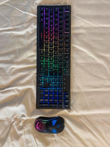 Clavier souris gamer, Clavier gamer, Azerty, Comme neuf, Enlèvement