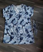 H&M, jurk in linnenmix, XL/XXL, Kleding | Dames, Jurken, Ophalen of Verzenden, Zo goed als nieuw, Maat 46/48 (XL) of groter, Blauw