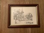 Tekening in kader, Huis en Inrichting, Ophalen of Verzenden, Zo goed als nieuw, Tekening