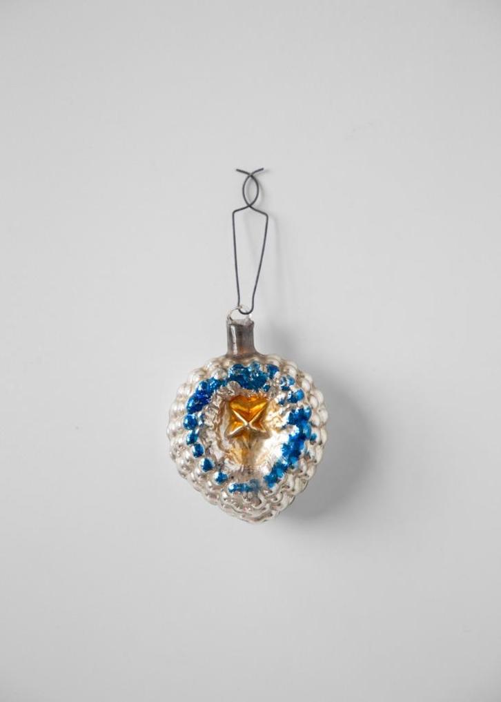 Vintage Ajeko Kerstbal met glazen oogje, Diversen, Kerst, Gebruikt, Ophalen of Verzenden